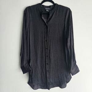 Rachel Zoe Black Button-Up Shirt